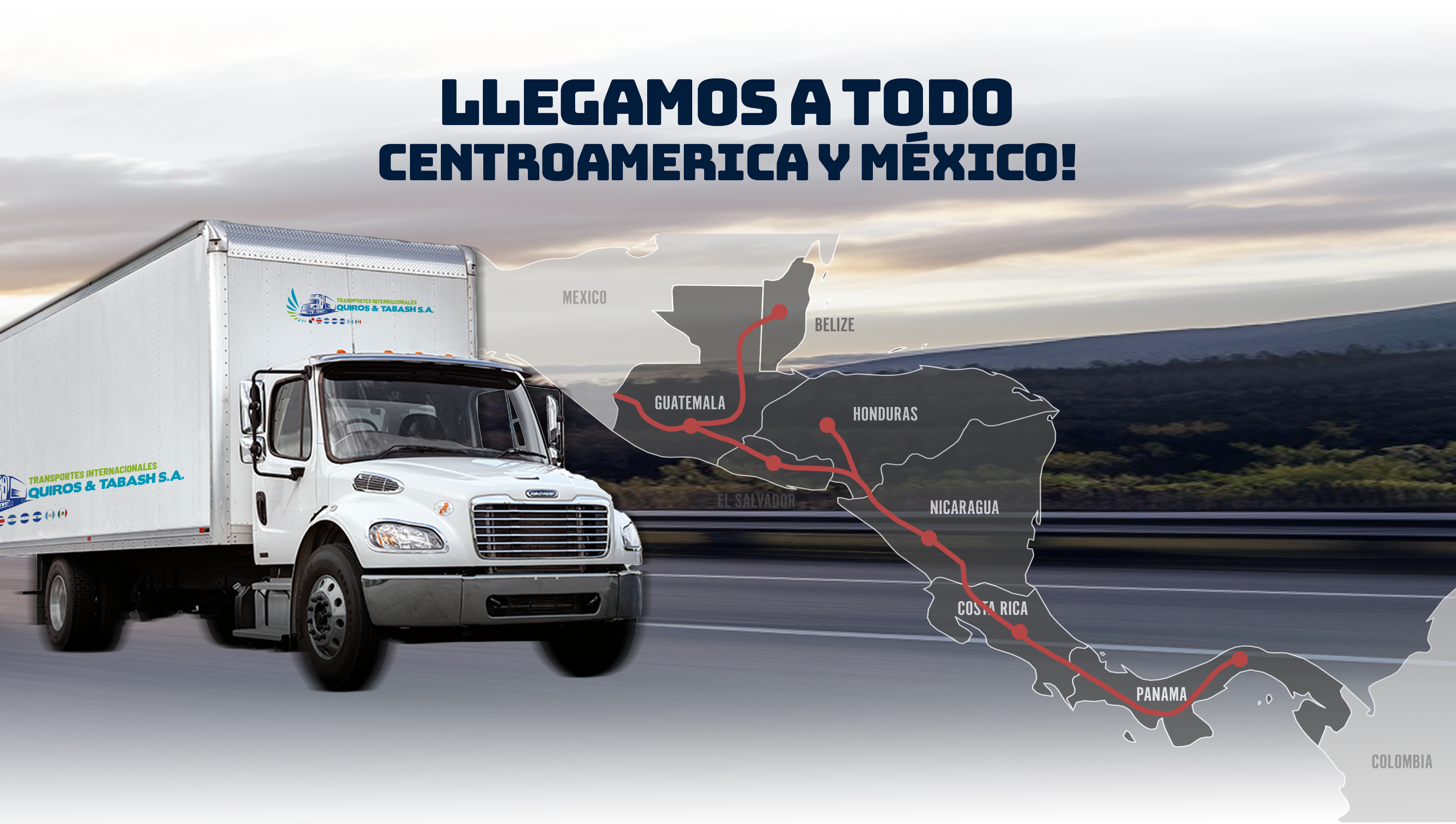 Mapa de cobertura de Quirós y Tabash en Centroamérica, Belice y México